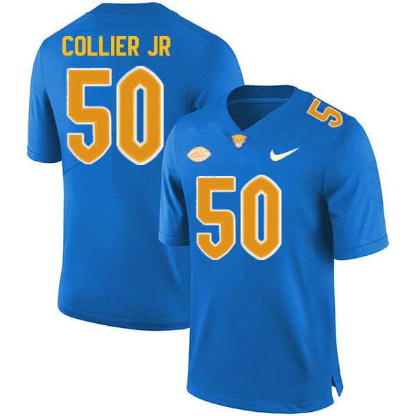 Men #50 Jason Collier Jr. Pitt Panthers College Football Jerseys Sale-Royal